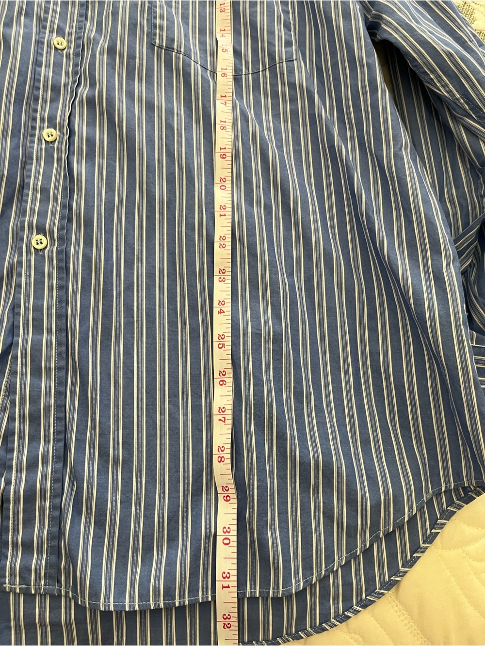 Valentino Men’s Blue Striped Button-Down Shirt size xl - Picture 8 of 9